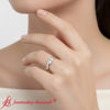 Load image into Gallery viewer, half-bezel-oval-east-west-solitaire-ring-platinum-fdenr11531-model.jpg?v=1762257702
