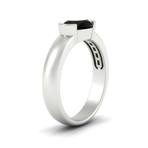 Half Bezel Oval East West Colored Ring