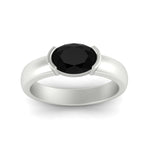 Load image into Gallery viewer, Half Bezel Oval East West Colored Ring
