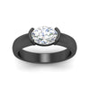 Load image into Gallery viewer, half-bezel-oval-shaped-diamond-east-west-ring-in-black-gold-fd11531ovr-nl-bg
