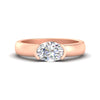 Load image into Gallery viewer, half-bezel-oval-shaped-diamond-east-west-ring-in-rose-gold-fd11531ovr-nl-rg