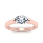 Load image into Gallery viewer, half-bezel-oval-shaped-diamond-engagement-ring-in-rose-gold-FDENR7239OVRANGLE5-NL-RG