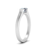 Load image into Gallery viewer, half-bezel-oval-shaped-diamond-engagement-ring-in-white-gold-FDENR7239OVRANGLE5-NL-WG
