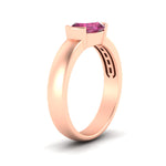 Load image into Gallery viewer, half-bezel-oval-shaped-pink-sapphire-east-west-ring-in-rose-gold-fd11531ovrgsadrpi-nl-rg
