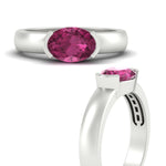 Load image into Gallery viewer, half-bezel-oval-shaped-pink-sapphire-east-west-ring-in-white-gold-fd11531ovrgsadrpi-nl-wg
