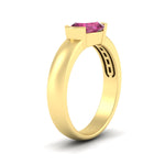 Load image into Gallery viewer, half-bezel-oval-shaped-pink-sapphire-east-west-ring-in-yellow-gold-fd11531ovrgsadrpi-nl-yg
