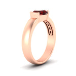 Load image into Gallery viewer, half-bezel-oval-shaped-ruby-east-west-ring-in-rose-gold-fd11531ovrgrudr-nl-rg
