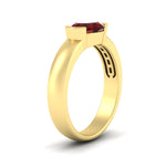 Load image into Gallery viewer, half-bezel-oval-shaped-ruby-east-west-ring-in-yellow-gold-fd11531ovrgrudr-nl-yg
