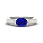 Load image into Gallery viewer, half-bezel-oval-shaped-sapphire-east-west-ring-in-white-gold-fd11531ovrgsabl-nl-wg
