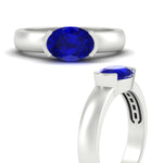 Load image into Gallery viewer, half-bezel-oval-shaped-sapphire-east-west-ring-in-white-gold-fd11531ovrgsabl-nl-wg

