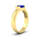 Load image into Gallery viewer, half-bezel-oval-shaped-sapphire-east-west-ring-in-yellow-gold-fd11531ovrgsabl-nl-yg
