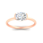Load image into Gallery viewer, half-bezel-oval-shaped-solitaire-engagement-ring-in-rose-gold-fd11525ovr-nl-rg
