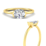 Load image into Gallery viewer, half-bezel-oval-shaped-solitaire-engagement-ring-in-yellow-gold-fd11525ovr-nl-yg
