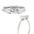 Thumbnail 2 - half-bezel-radiant-cut-solitaire-engagement-ring-in-white-gold-fd11525rar-nl-wg
