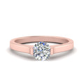 Thumbnail 9 - half-bezel-round-cut-diamond-engagement-ring-in-rose-gold-FDENR7239ROR-NL-RG