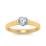 Load image into Gallery viewer, half-bezel-round-cut-diamond-engagement-ring-in-yellow-gold-FDENR7239RORANGLE5-NL-YG

