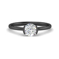 Thumbnail 13 - half-bezel-round-cut-solitaire-engagement-ring-in-black-gold-fd11525ror-nl-bg