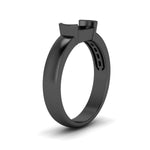Load image into Gallery viewer, half-bezel-semi-mount-diamond-east-west-ring-in-black-gold-fd11531smr-nl-bg
