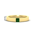 Thumbnail 17 - half-bezel-solitaire-princess-mens-comfort-fit-emerald-wedding-ring-in-yellow-gold-fdm8083prgemgr-nl-yg-hw