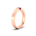 Load image into Gallery viewer, Half Bezel Solitaire Mens Engagement Ring
