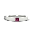 Thumbnail 37 - half-bezel-solitaire-princess-mens-comfort-fit-pink-sapphire-wedding-ring-in-white-gold-fdm8083prgsadrpi-nl-wg-hw