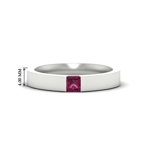 half-bezel-solitaire-princess-mens-comfort-fit-pink-sapphire-wedding-ring-in-white-gold-fdm8083prgsadrpi-nl-wg-hw