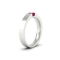 Thumbnail 40 - half-bezel-solitaire-princess-mens-comfort-fit-pink-sapphire-wedding-ring-in-white-gold-fdm8083prgsadrpiangle2-nl-wg