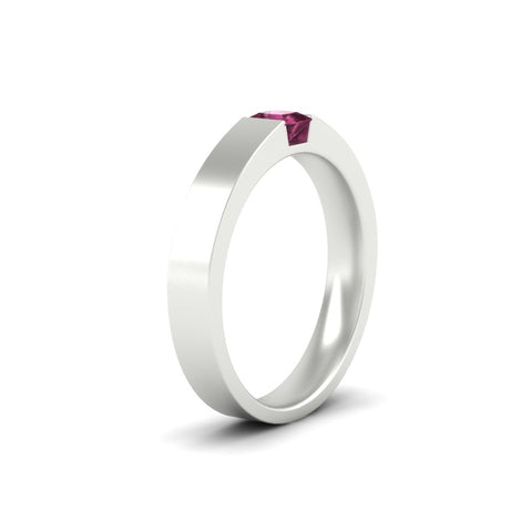 half-bezel-solitaire-princess-mens-comfort-fit-pink-sapphire-wedding-ring-in-white-gold-fdm8083prgsadrpiangle2-nl-wg