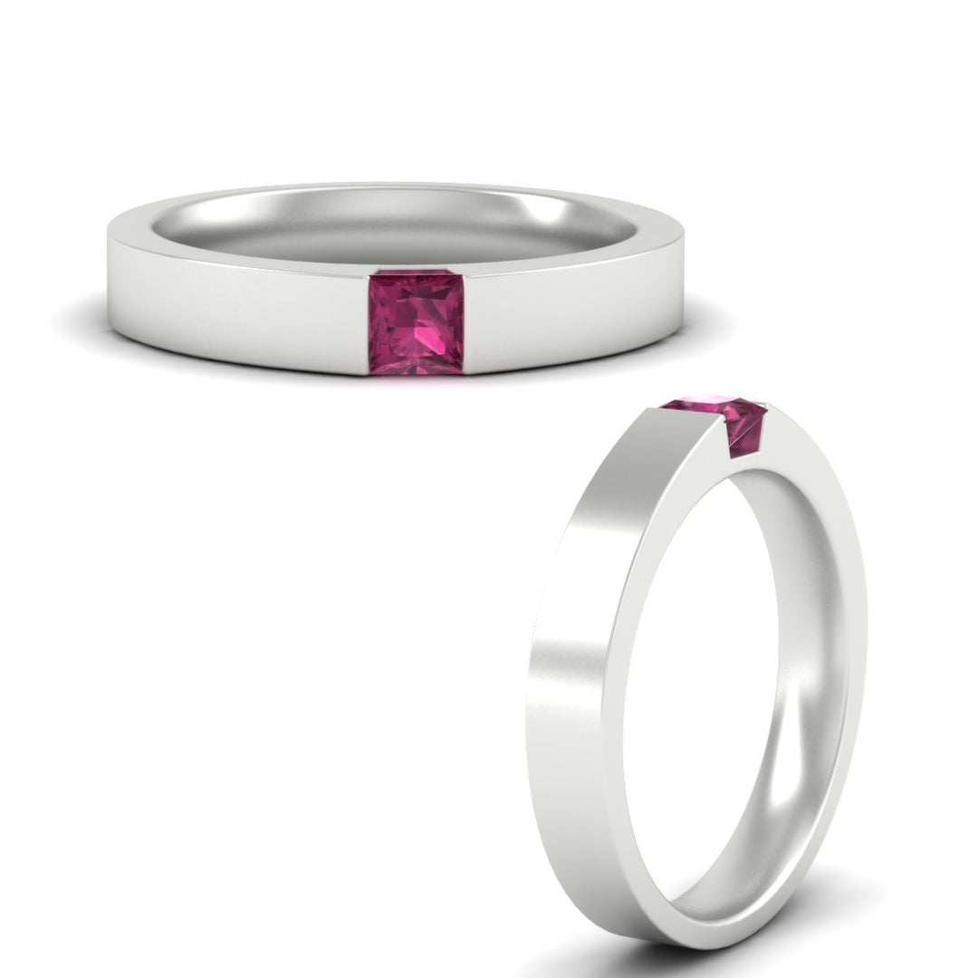 half-bezel-solitaire-princess-mens-comfort-fit-pink-sapphire-wedding-ring-in-white-gold-fdm8083prgsadrpiangle3-nl-wg