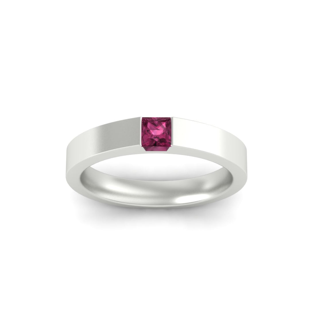 half-bezel-solitaire-princess-mens-comfort-fit-pink-sapphire-wedding-ring-in-white-gold-fdm8083prgsadrpiangle5-nl-wg