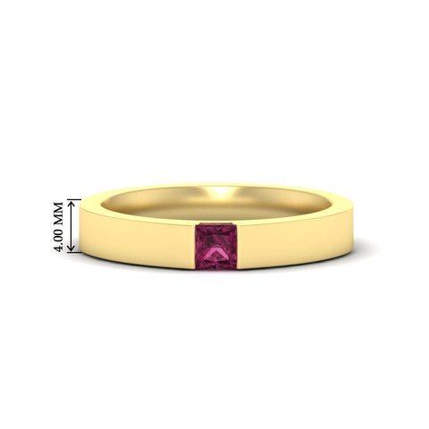 half-bezel-solitaire-princess-mens-comfort-fit-pink-sapphire-wedding-ring-in-yellow-gold-fdm8083prgsadrpi-nl-yg-hw