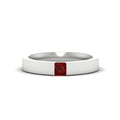 Thumbnail 46 - half-bezel-solitaire-princess-mens-comfort-fit-ruby-wedding-ring-in-white-gold-fdm8083prgrudr-nl-wg