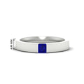 Thumbnail 32 - half-bezel-solitaire-princess-mens-comfort-fit-sapphire-wedding-ring-in-white-gold-fdm8083prgsabl-nl-wg-hw