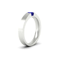 Thumbnail 35 - half-bezel-solitaire-princess-mens-comfort-fit-sapphire-wedding-ring-in-white-gold-fdm8083prgsablangle2-nl-wg