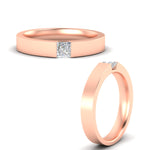 Load image into Gallery viewer, Half Bezel Solitaire Mens Engagement Ring
