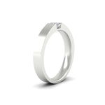 Load image into Gallery viewer, half-bezel-solitaire-princess-mens-comfort-fit-wedding-ring-in-white-gold-fdm8083prangle2-nl-wg
