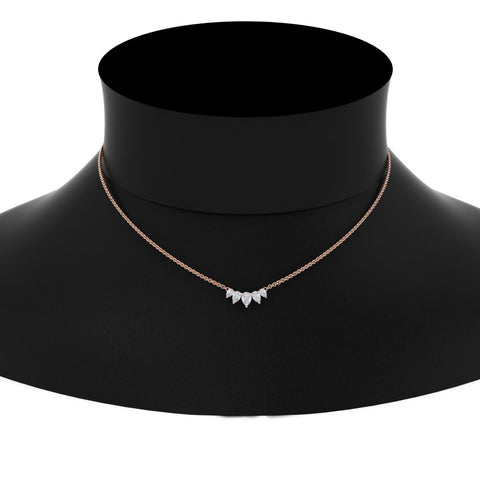 half-carat-5-stone-teardrop-necklace-in-rose-gold-FD-PD11130PE-0.50CT-NECK-NL-RG