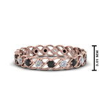 Load image into Gallery viewer, half-carat-anniversary-eternity-ring-with-black-diamond-in-rose-gold-FDEWB124119ROR(2.00MM)GBLACK-NL-RG
