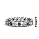 Load image into Gallery viewer, half-carat-anniversary-eternity-ring-with-black-diamond-in-white-gold-FDEWB124119ROR(2.00MM)GBLACK-NL-WG
