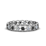 Load image into Gallery viewer, half-carat-anniversary-eternity-ring-with-black-diamond-in-white-gold-FDEWB124119ROR(2.00MM)GBLACK-NL-WG
