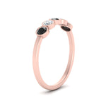 Load image into Gallery viewer, half-carat-bezel-set-5-round-black-diamond-wedding-ring-in-FD10558B-0.10CTGBLACK-NL-RG
