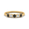 Load image into Gallery viewer, half-carat-bezel-set-5-round-black-diamond-wedding-ring-in-yellow-gold-FD10558B-0.10CTGBLACK-NL-YG.jpg?v=1757070462