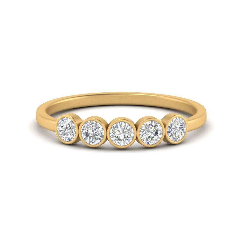 half-carat-bezel-set-5-round-diamond-wedding-ring-in-FD10558B-0.10CT-NL-YG