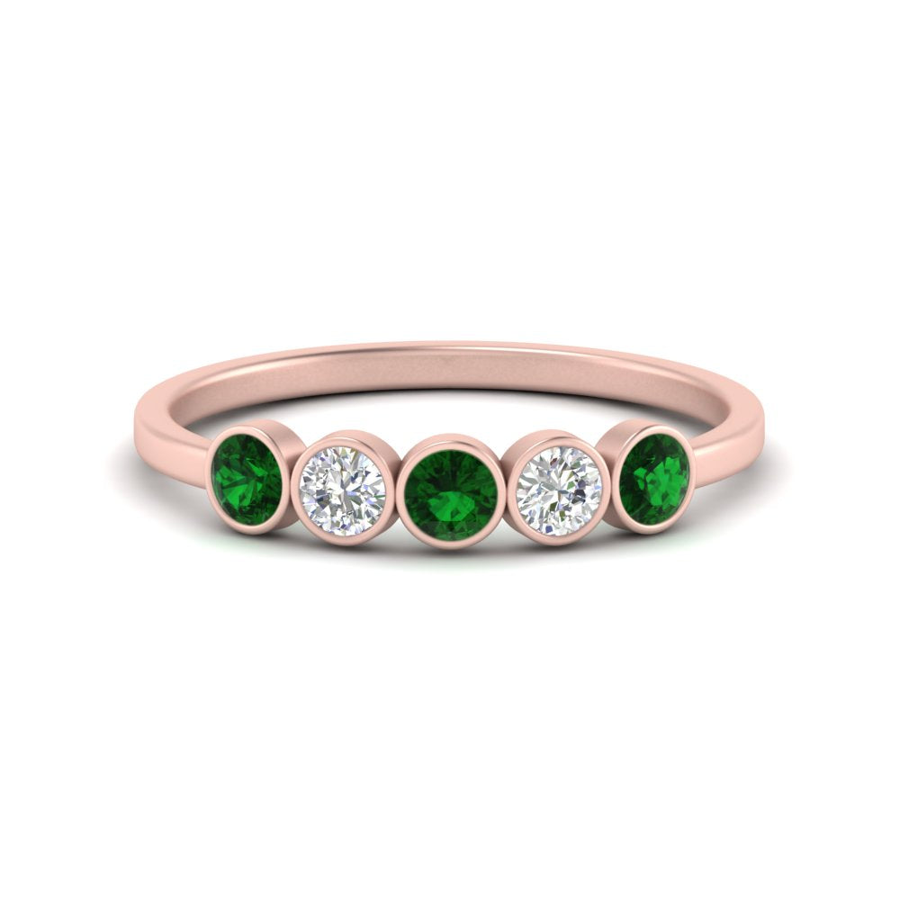 half-carat-bezel-set-5-round-emerald-wedding-ring-in-FD10558B-0.10CTGEMGR-NL-RG