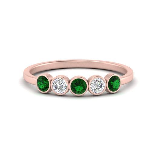 half-carat-bezel-set-5-round-emerald-wedding-ring-in-rose-gold-FD10558B-0.10CTGEMGR-NL-RG.jpg?v=1757070460