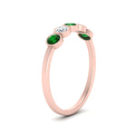 Load image into Gallery viewer, half-carat-bezel-set-5-round-emerald-wedding-ring-in-FD10558B-0.10CTGEMGR-NL-RG
