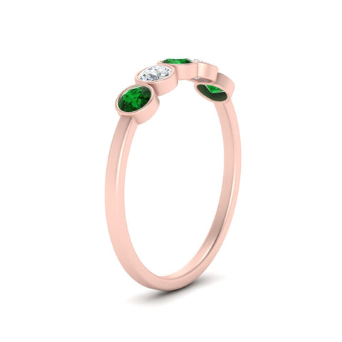 half-carat-bezel-set-5-round-emerald-wedding-ring-in-rose-gold-FD10558B-0.10CTGEMGRANGLE2-NL-RG.jpg?v=1757070460