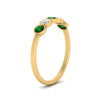 Load image into Gallery viewer, half-carat-bezel-set-5-round-emerald-wedding-ring-in-yellow-gold-FD10558B-0.10CTGEMGRANGLE2-NL-YG.jpg?v=1757070462