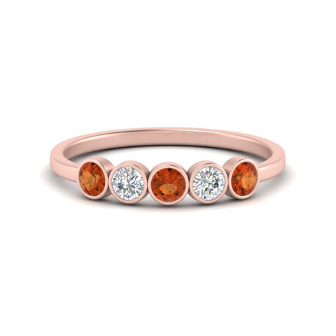 half-carat-bezel-set-5-round-orange-sapphire-wedding-ring-in-rose-gold-FD10558B-0.10CTGSAOR-NL-RG.jpg?v=1757070459