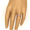 Load image into Gallery viewer, half-carat-bezel-set-5-round-orange-sapphire-wedding-ring-in-rose-gold-FD10558B-0.10CTGSAORHAND-NL-RG.jpg?v=1757070459